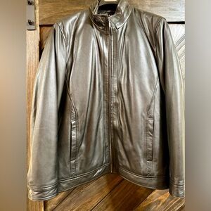 Jos. A. Bank black leather jacket in 100% lambskin